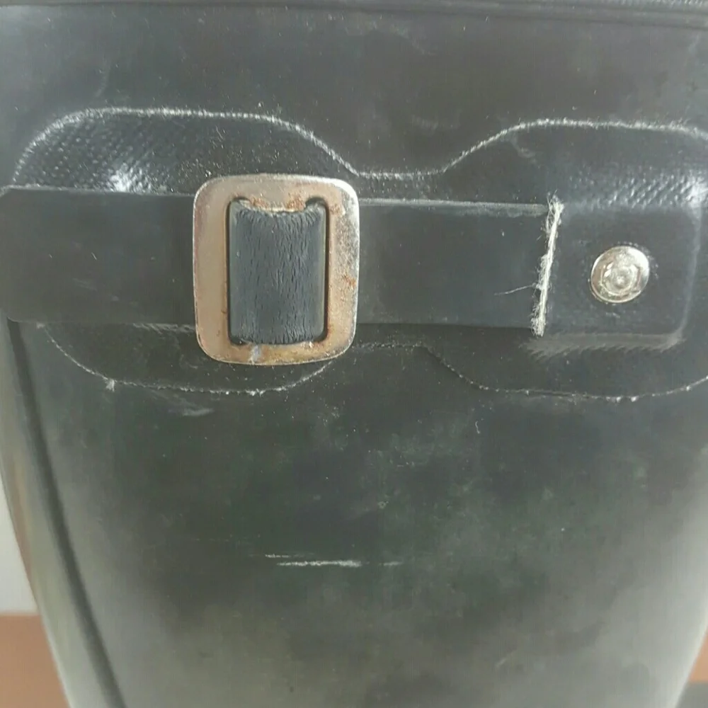 Hunter rain boots black boys girl size 2M/3F